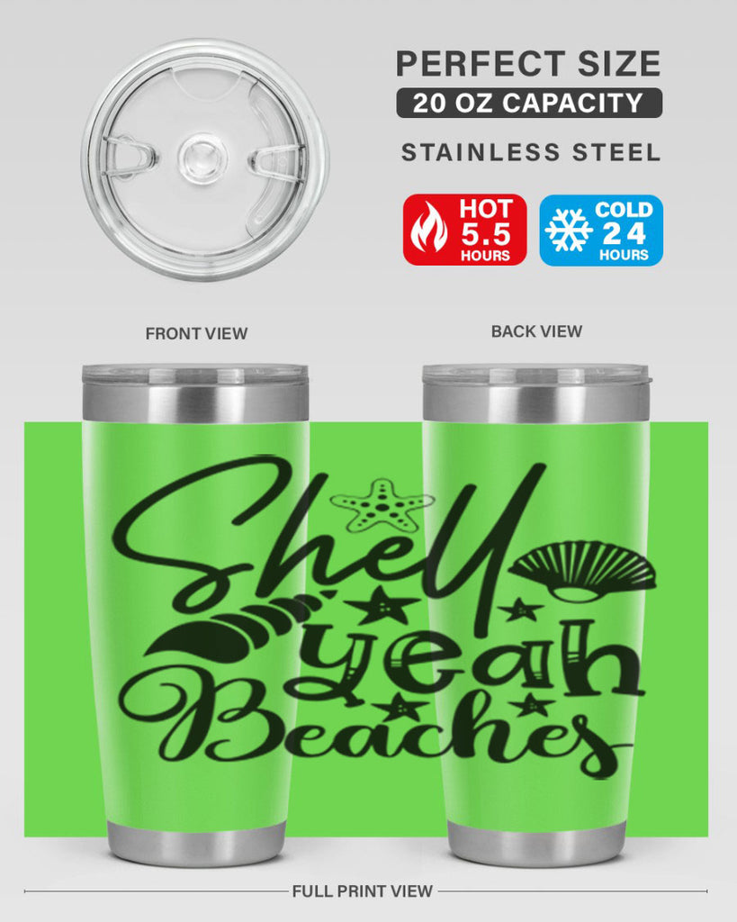 shell yeah beaches Style 75#- summer- Tumbler