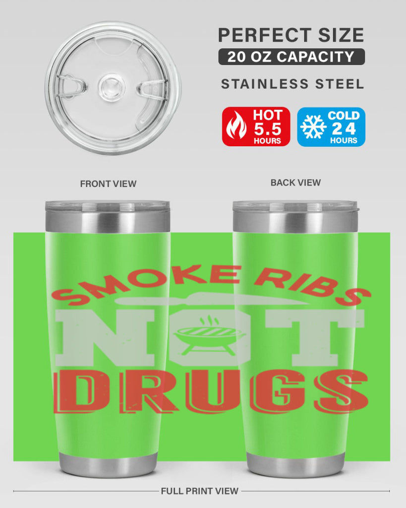 smok ribs not drugs 13#- bbq- Tumbler