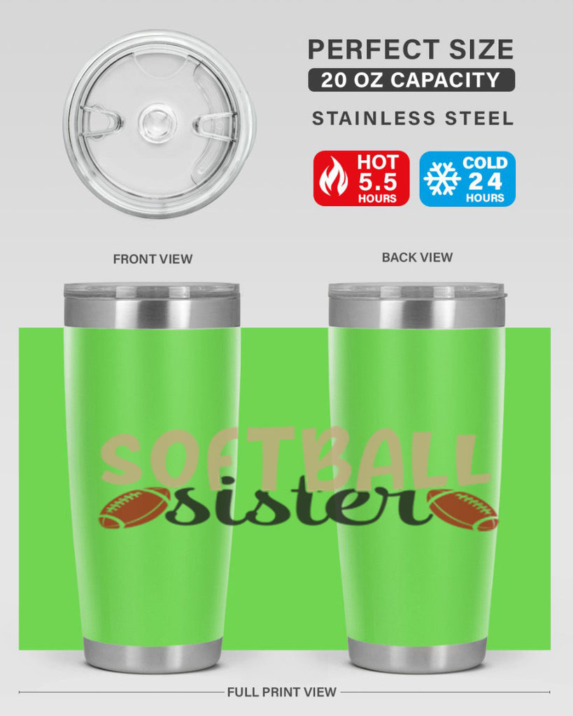 softball sister 2272#- softball- Tumbler
