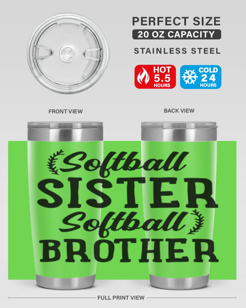 softball sister softball brother 2273#- softball- Tumbler