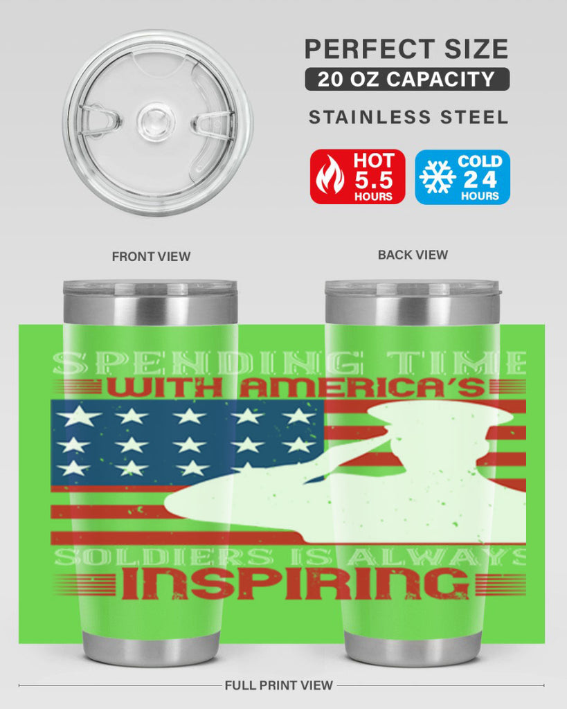 spending time with americas 90#- Veterns Day- Tumbler
