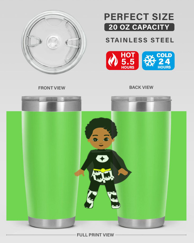 super kid 11#- black men - boys- tumbler