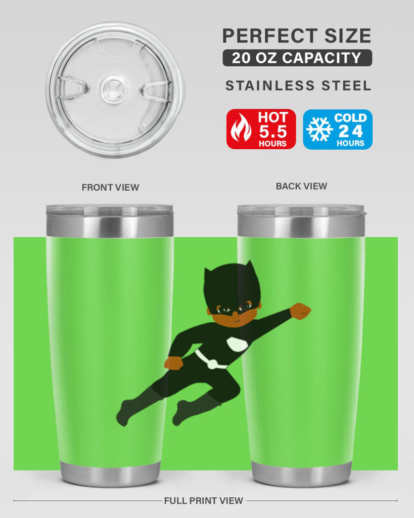 super kid 12#- black men - boys- tumbler