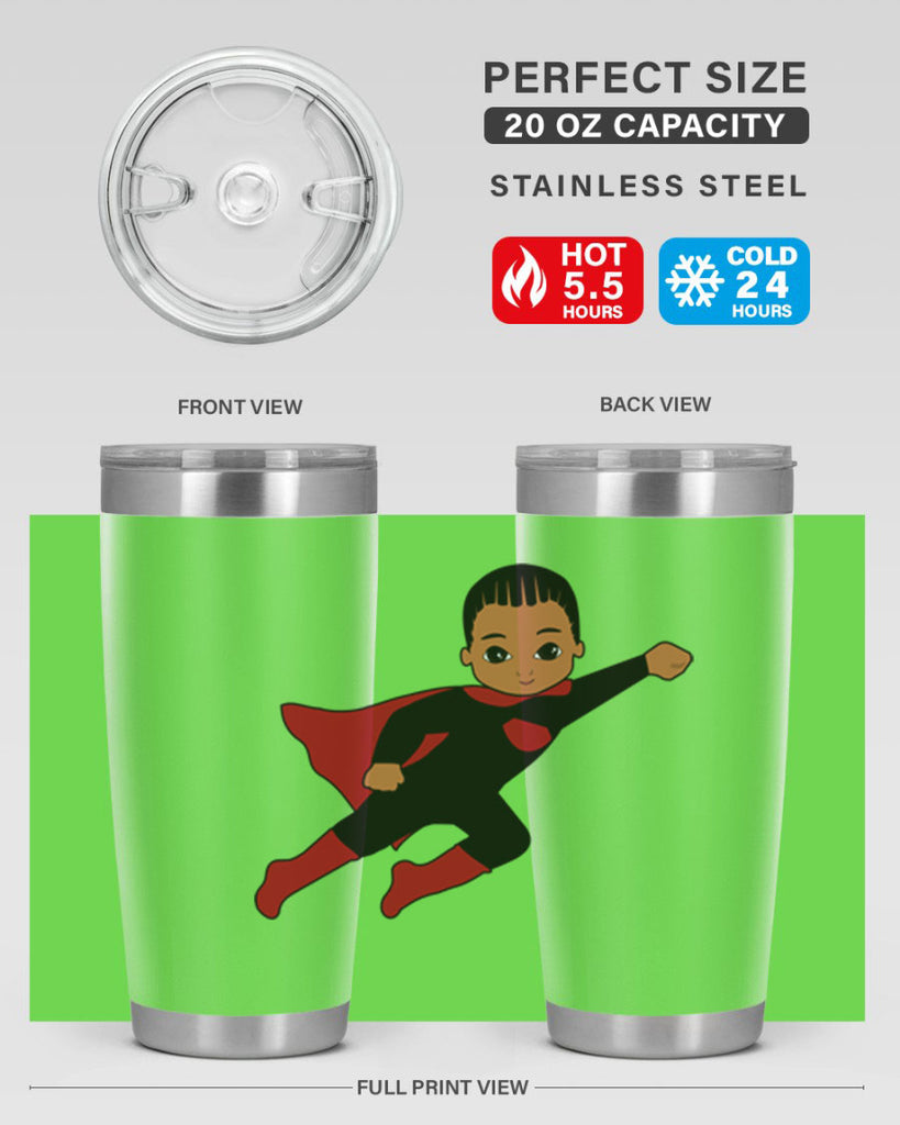super kid 16#- black men - boys- tumbler