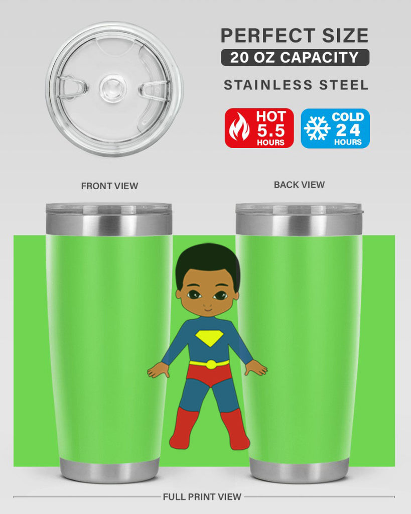 super kid 2#- black men - boys- tumbler