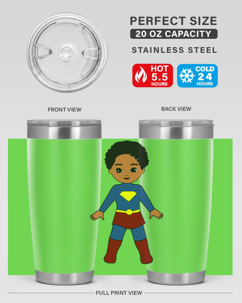 super kid 3#- black men - boys- tumbler