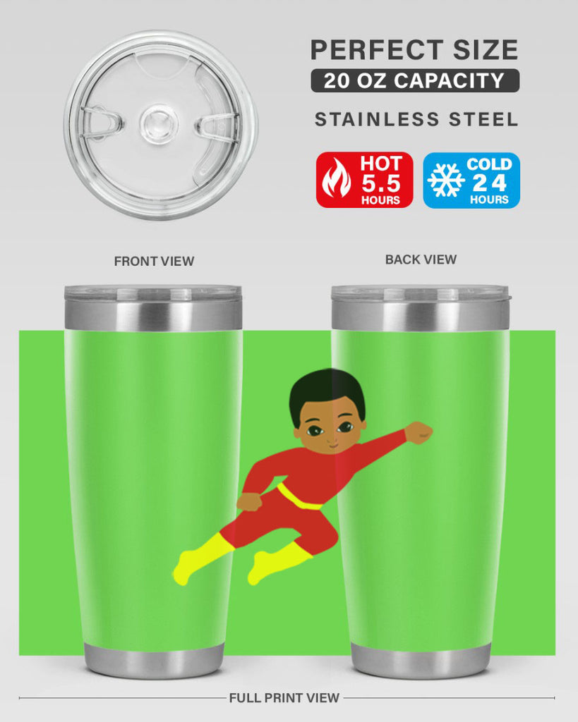 super kid 4#- black men - boys- tumbler