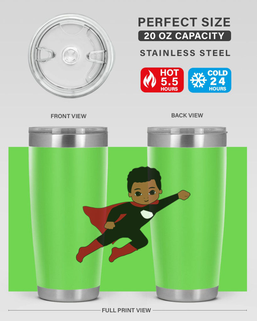 super kid 5#- black men - boys- tumbler