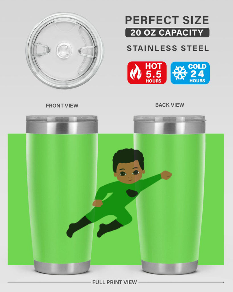 super kid 6#- black men - boys- tumbler