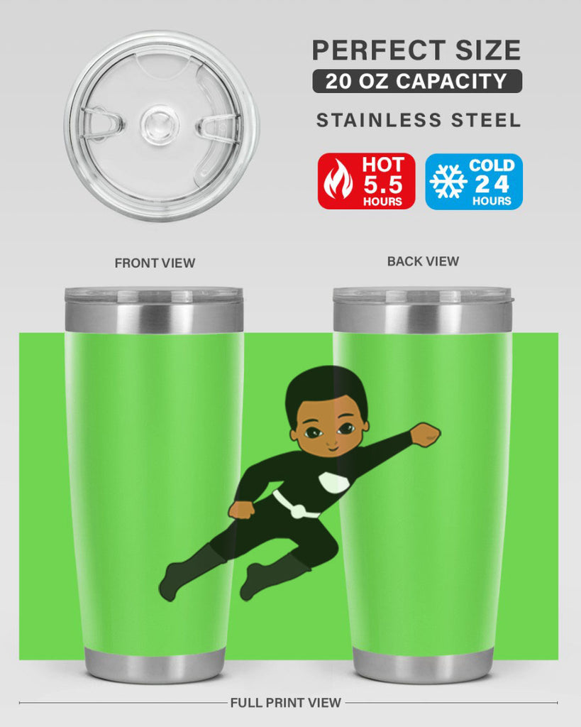 super kid 7#- black men - boys- tumbler