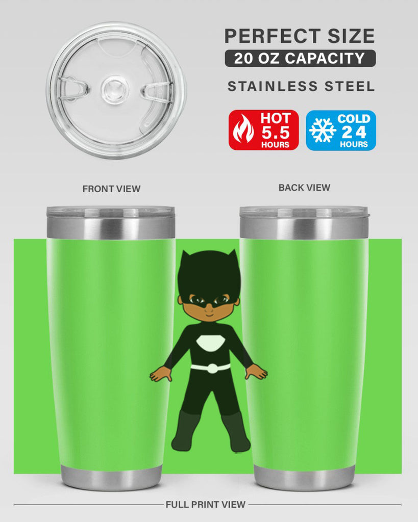 super kid 8#- black men - boys- tumbler