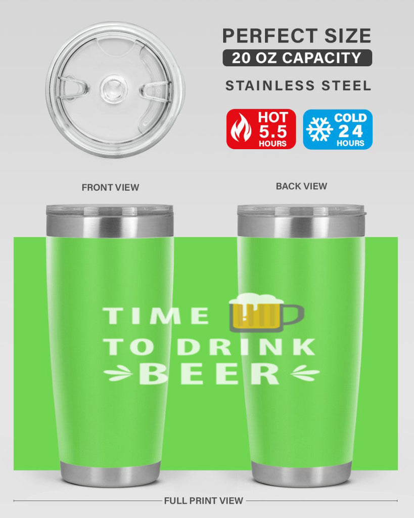 time to drink 7#- beer- Tumbler