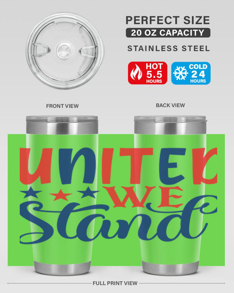 united we stand Style 75#- Fourt Of July- Tumbler