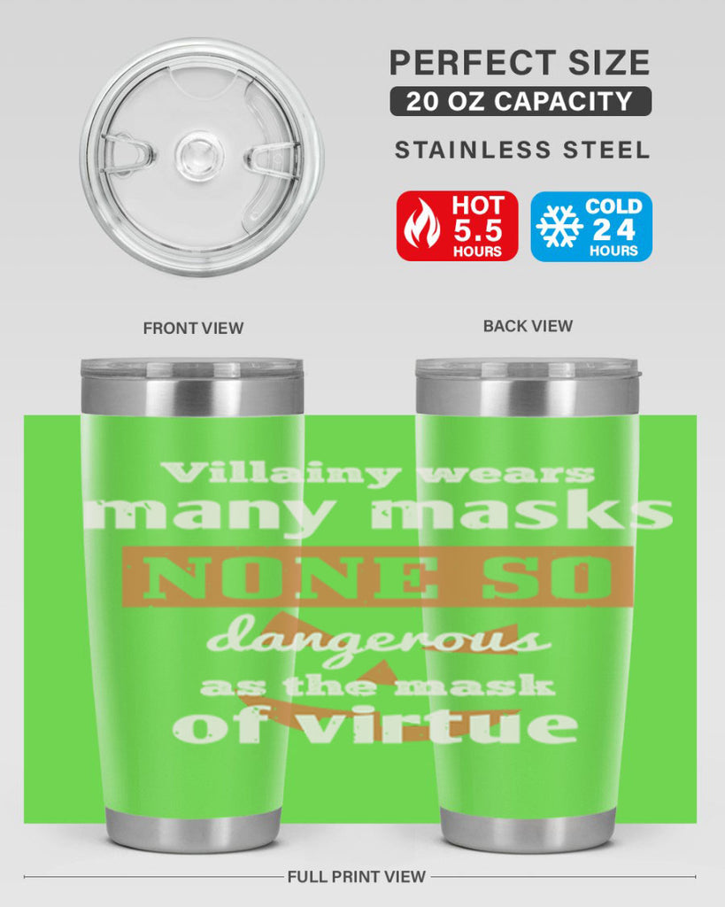villainy wears many masks 124#- halloween- Tumbler