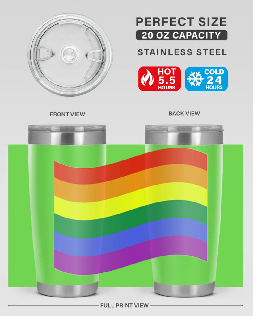 wavy rainbow flag 1#- lgbt- Tumbler