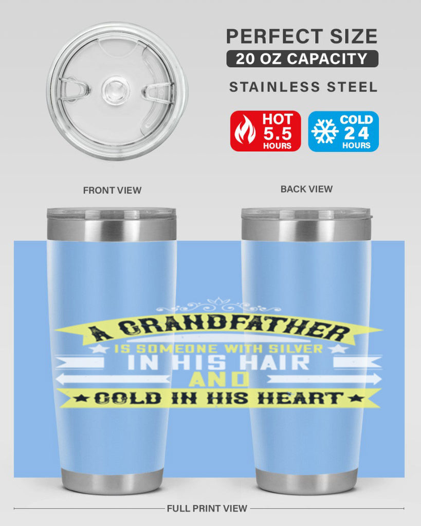 A grandfather is someone with silver 88#- grandpa - papa- Tumbler