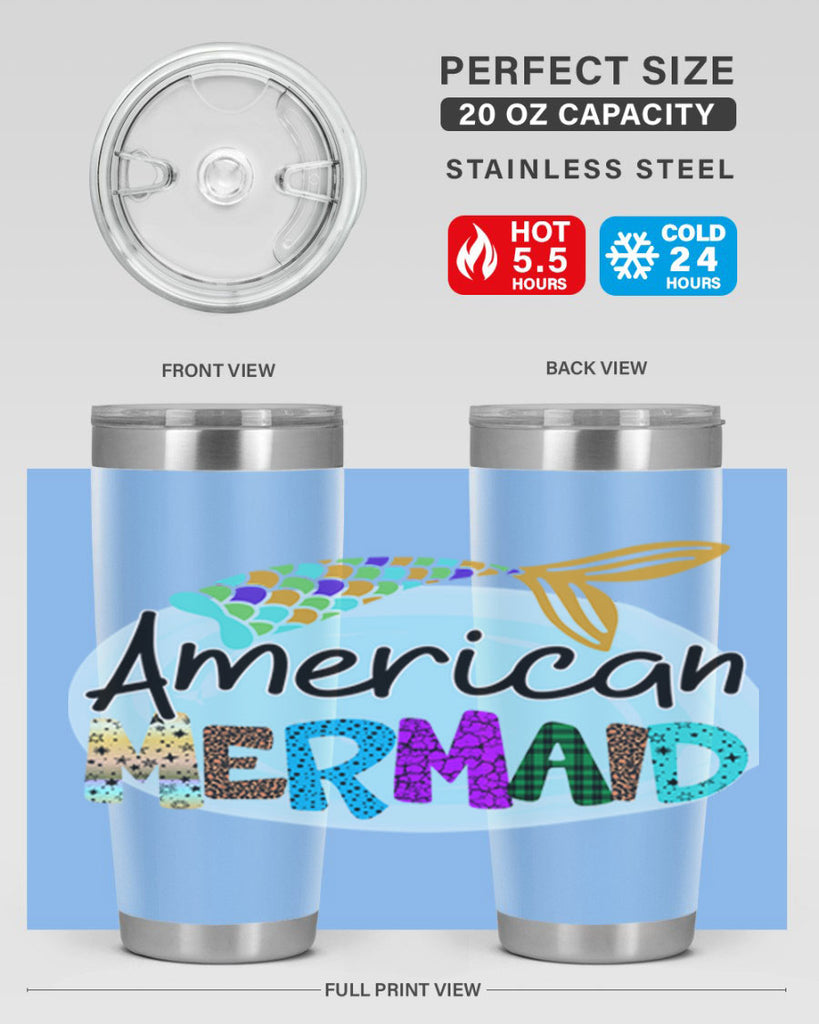 American Mermaid 14#- mermaid- Tumbler