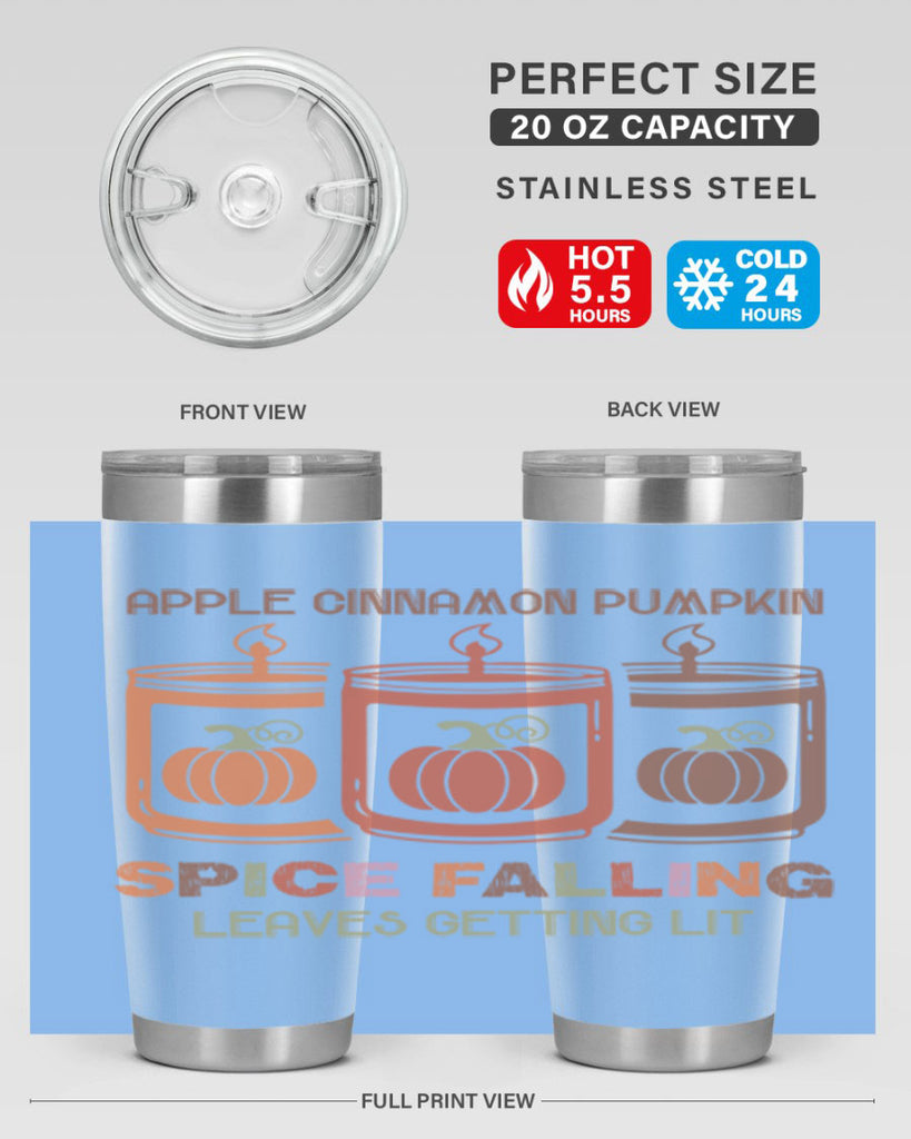 Apple Cinnamon Pumpkin Spice Falling Leaves Getting Lit 11#- fall- Tumbler