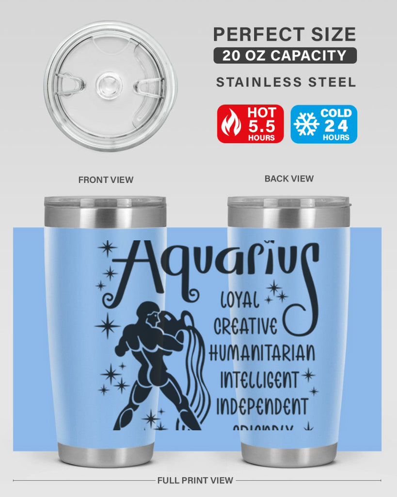 Aquarius 64#- zodiac- Tumbler