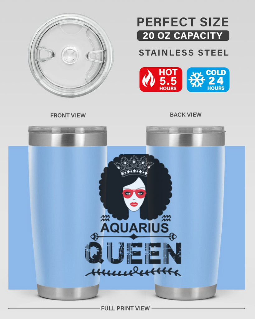 Aquarius queen 75#- zodiac- Tumbler