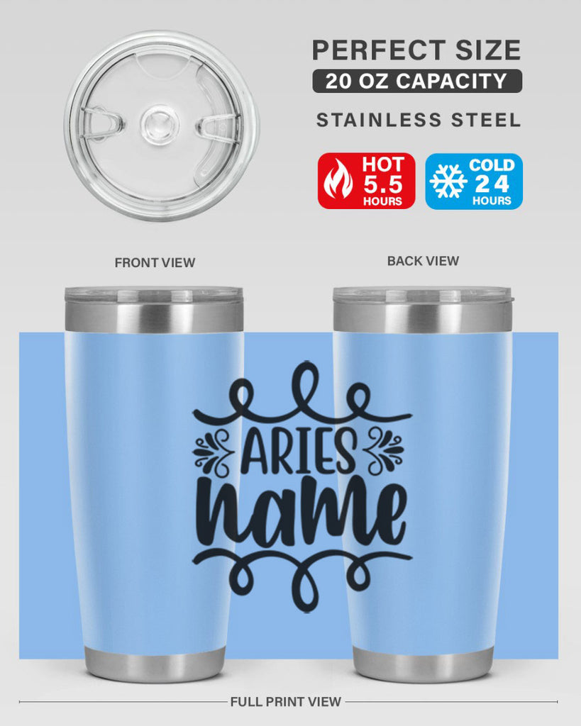 Ariesname 112#- zodiac- Tumbler