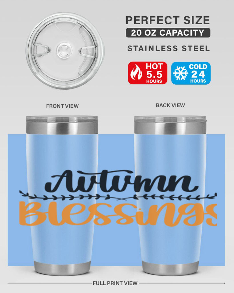 Autumn Blessings 473#- fall- Tumbler