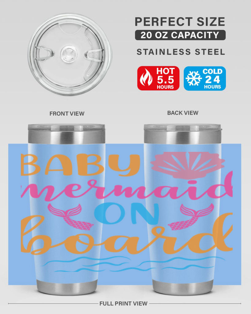 Baby Mermaid On Board 39#- mermaid- Tumbler
