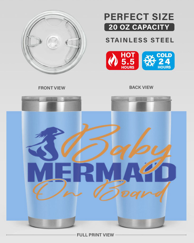Baby Mermaid on Board 20#- mermaid- Tumbler