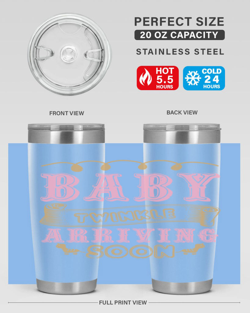 Baby Rwinkle arriving soon Style 48#- baby shower- tumbler