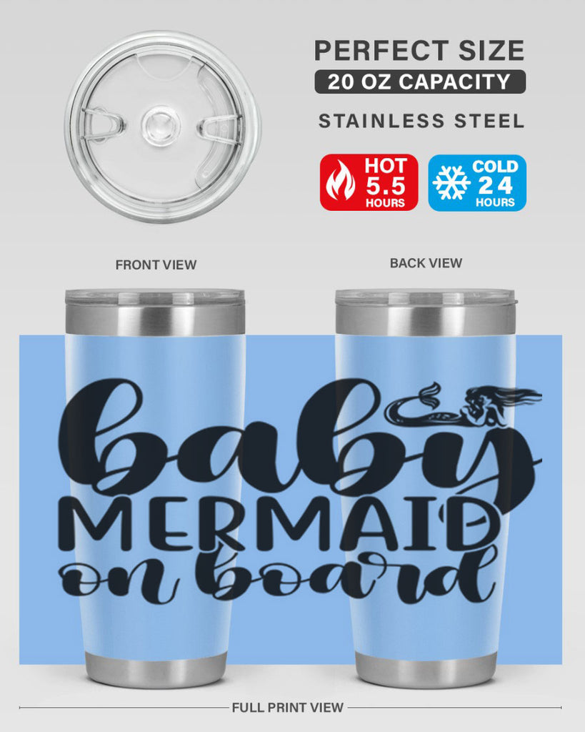 Baby mermaid on board 41#- mermaid- Tumbler