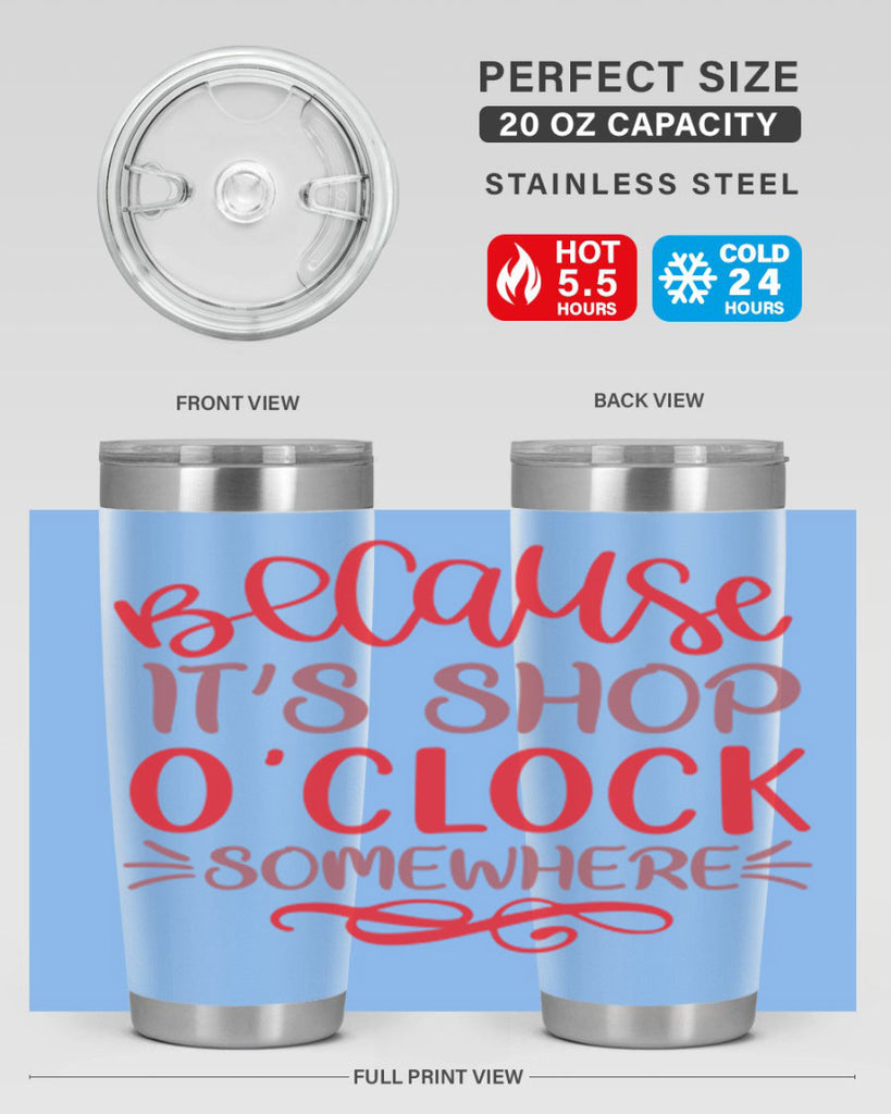 Because Its Shop Oclock Somewhere 19#- fashion- Cotton Tank
