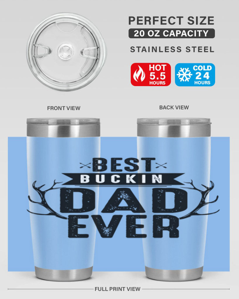 Best Buckin Dad ever 48#- dad- Tumbler
