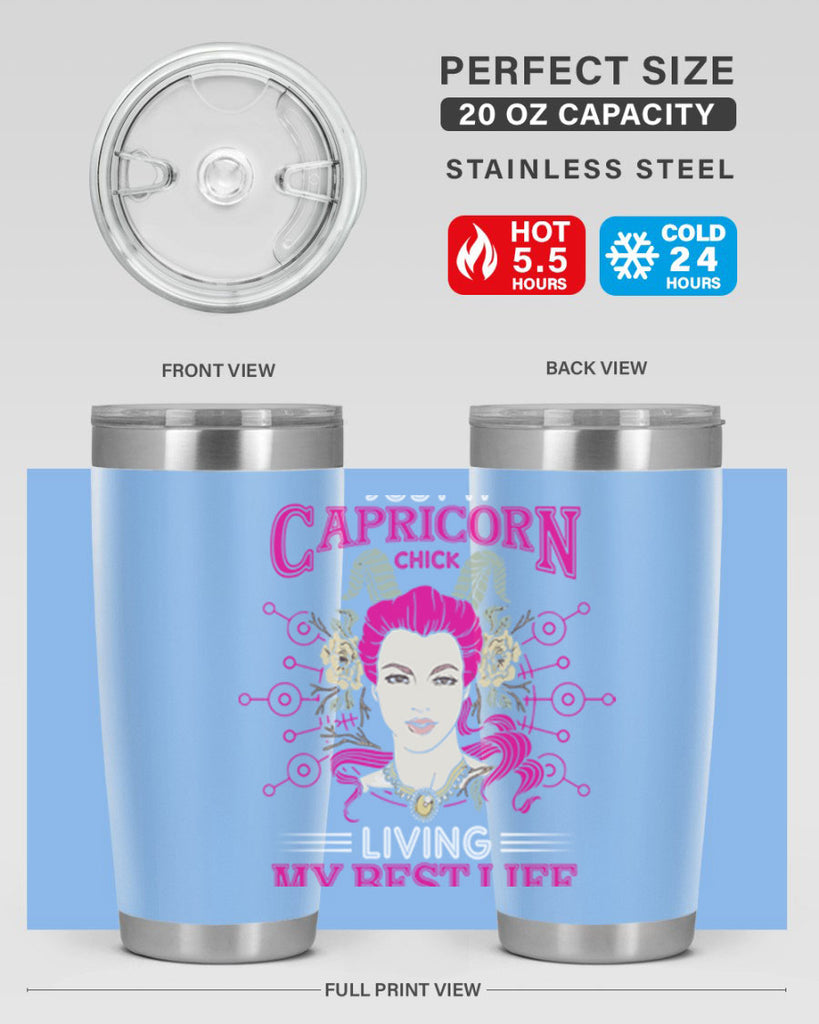 Capricorn chick 193#- zodiac- Tumbler