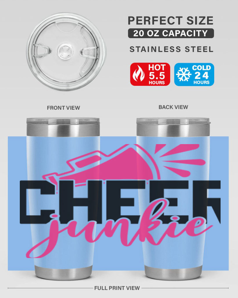 Cheer junkie 1390#- cheer- Tumbler
