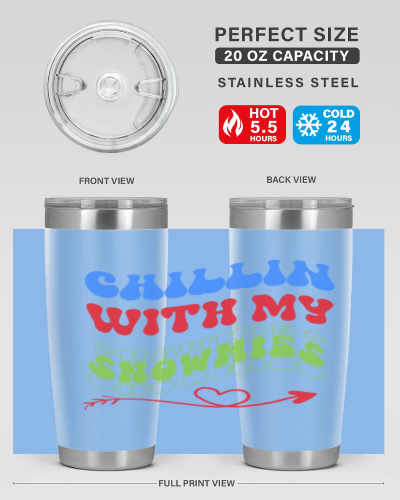 Chillin with my snowmies 42#- winter- Tumbler