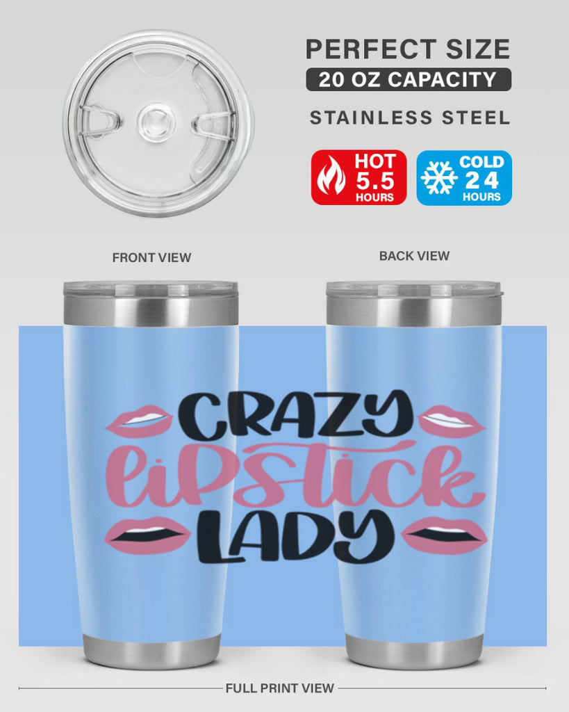 Crazy Lipstick Lady Style 107#- make up- Tumbler