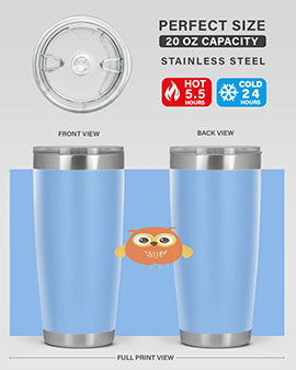Cute Owl A TurtleRabbit 2#- owl- Tumblers