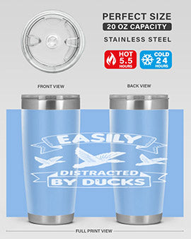 Easily Distracted By Ducks Style 48#- duck- Tumbler