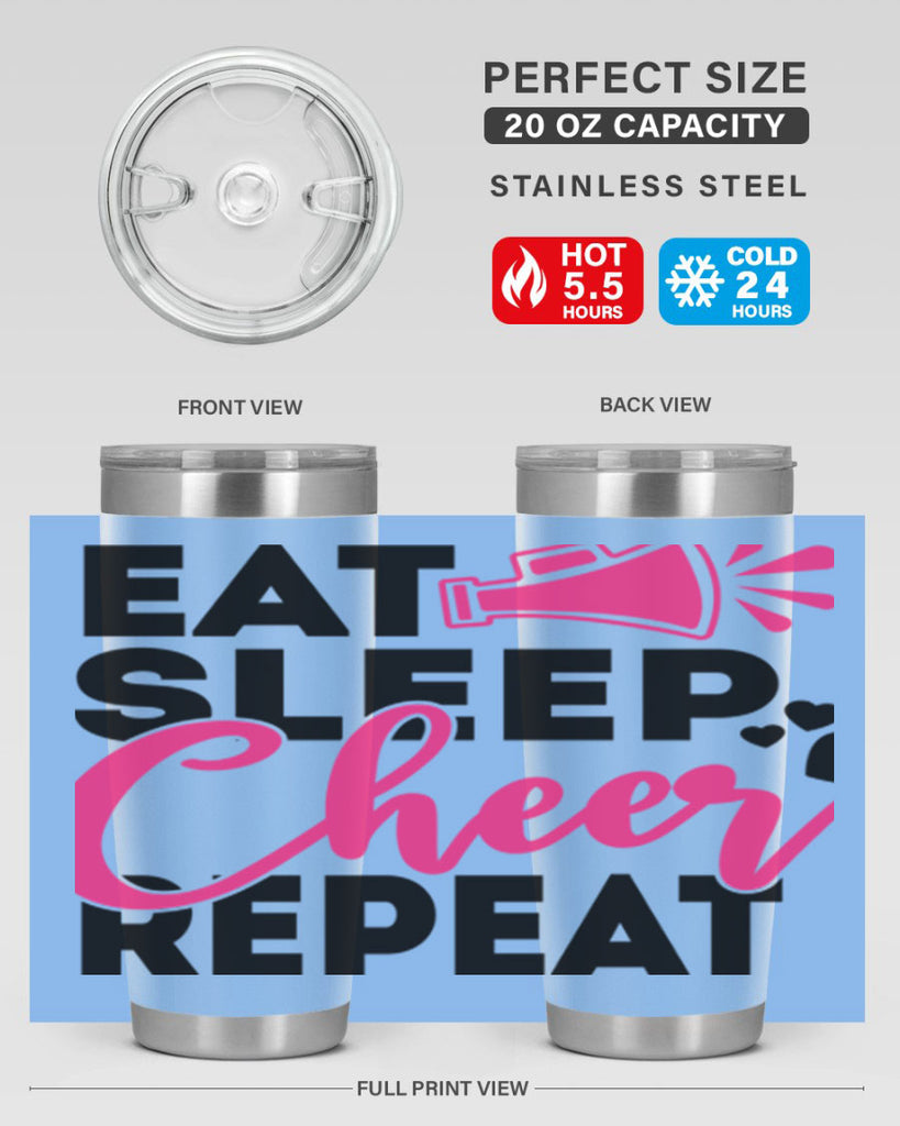 Eat Sleep Cheer Repeate 1315#- cheer- Tumbler
