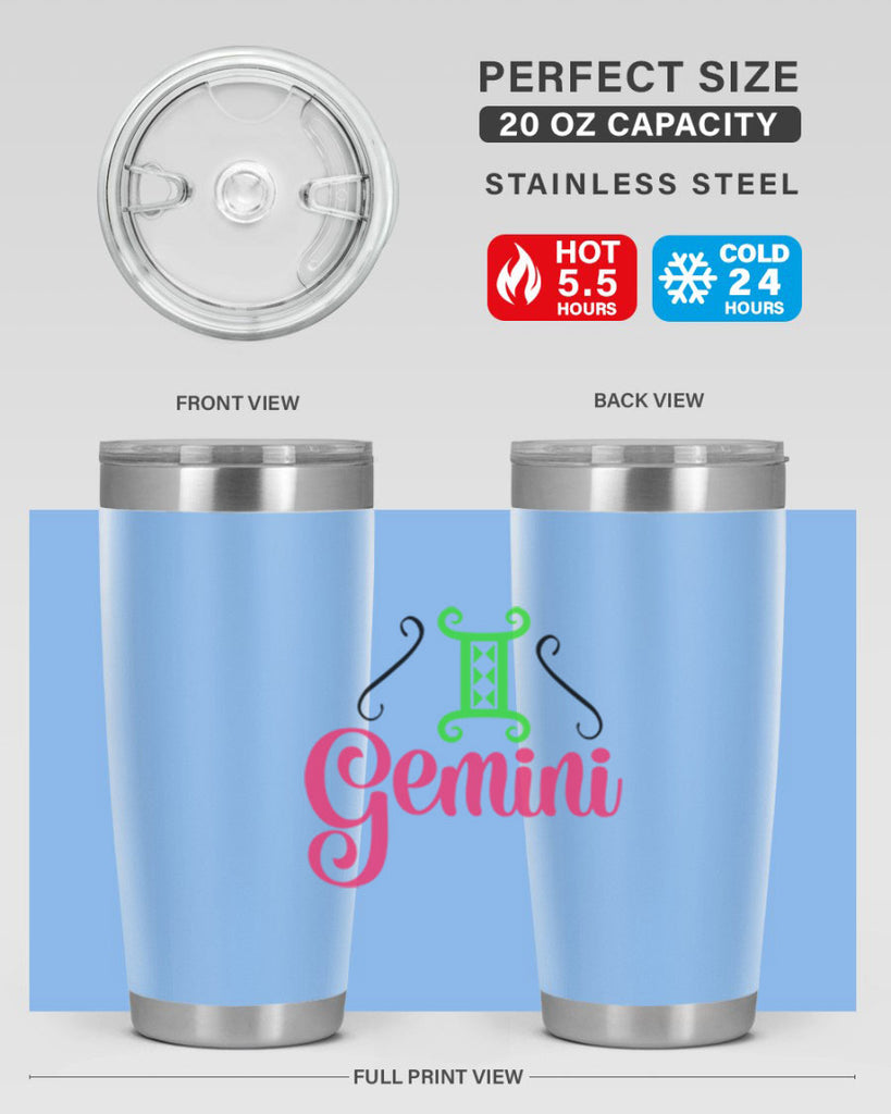 Gemini 224#- zodiac- Tumbler