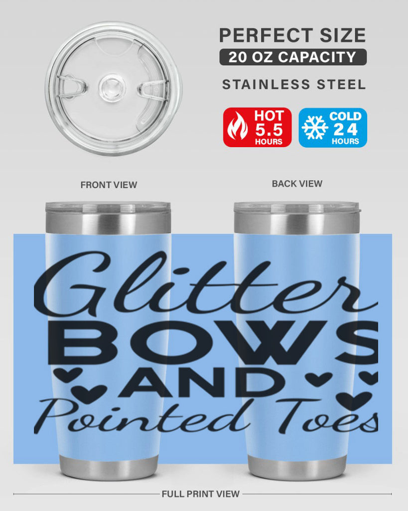 Glitter Bows and Pointed Toes 43#- ballet- Tumbler