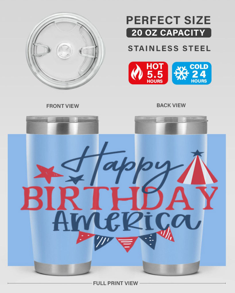 Happy Birthday america Style 30#- Fourt Of July- Tumbler