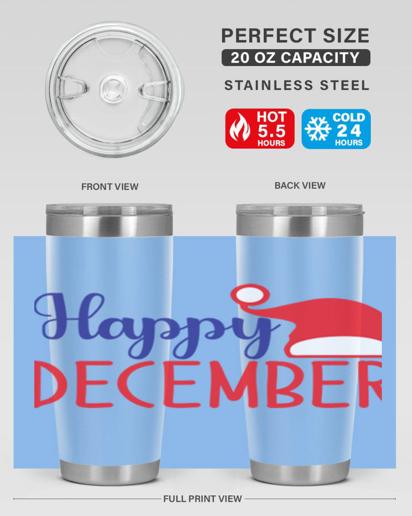 Happy December 135#- winter- Tumbler