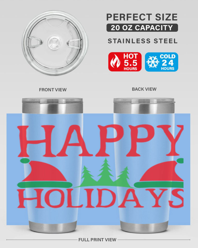 Happy Holidays 136#- winter- Tumbler