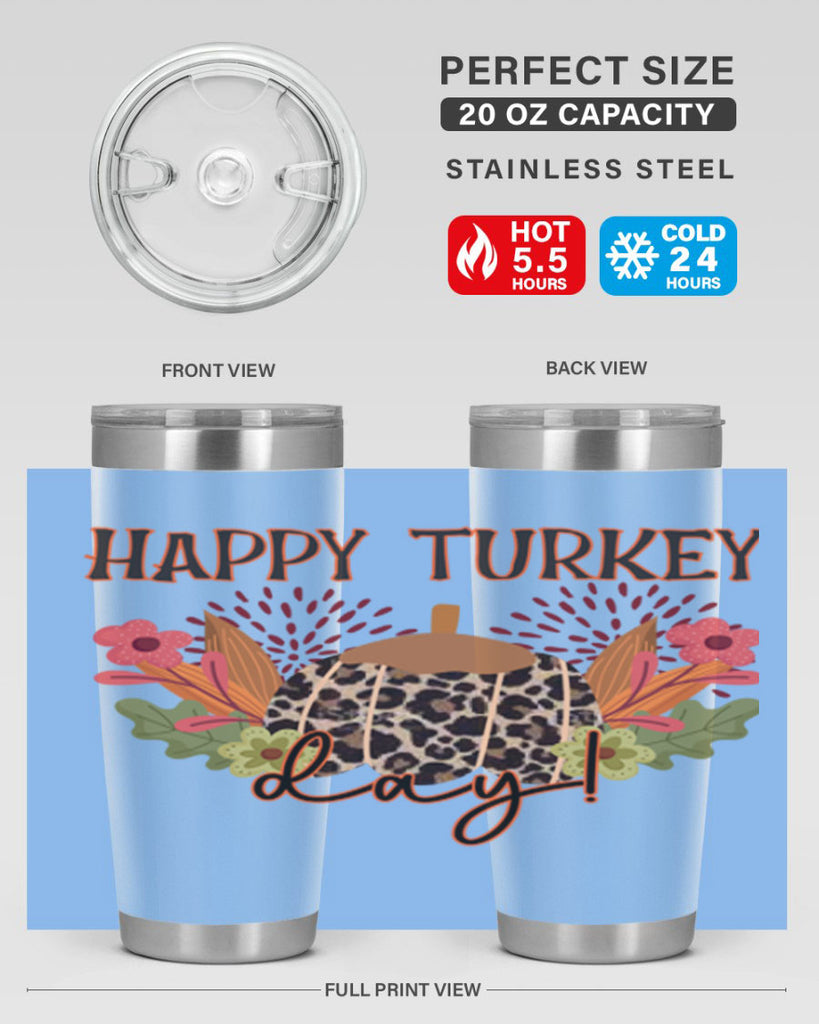 Happy turkey day 253#- fall- Tumbler