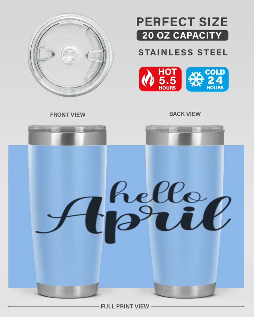 Hello april  219#- spring- Tumbler