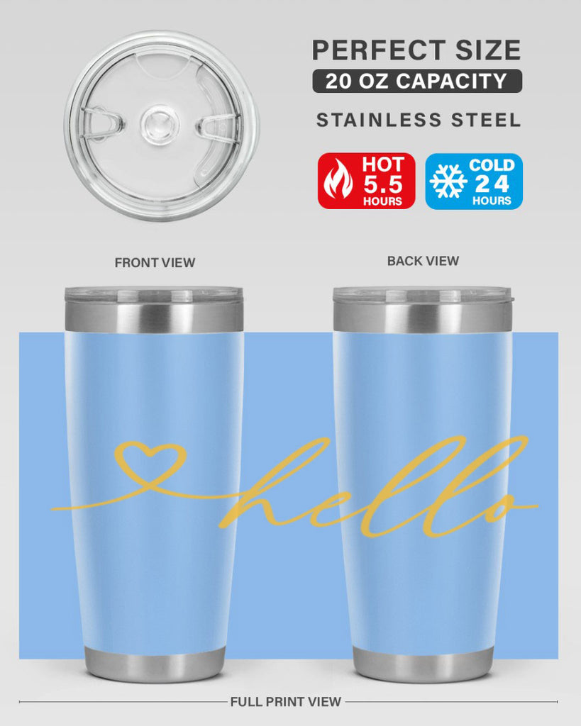 Hello heart183#- spring- Tumbler