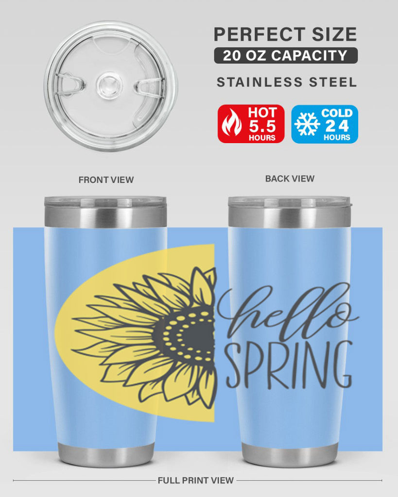 Hello spring half sunflower199#- spring- Tumbler