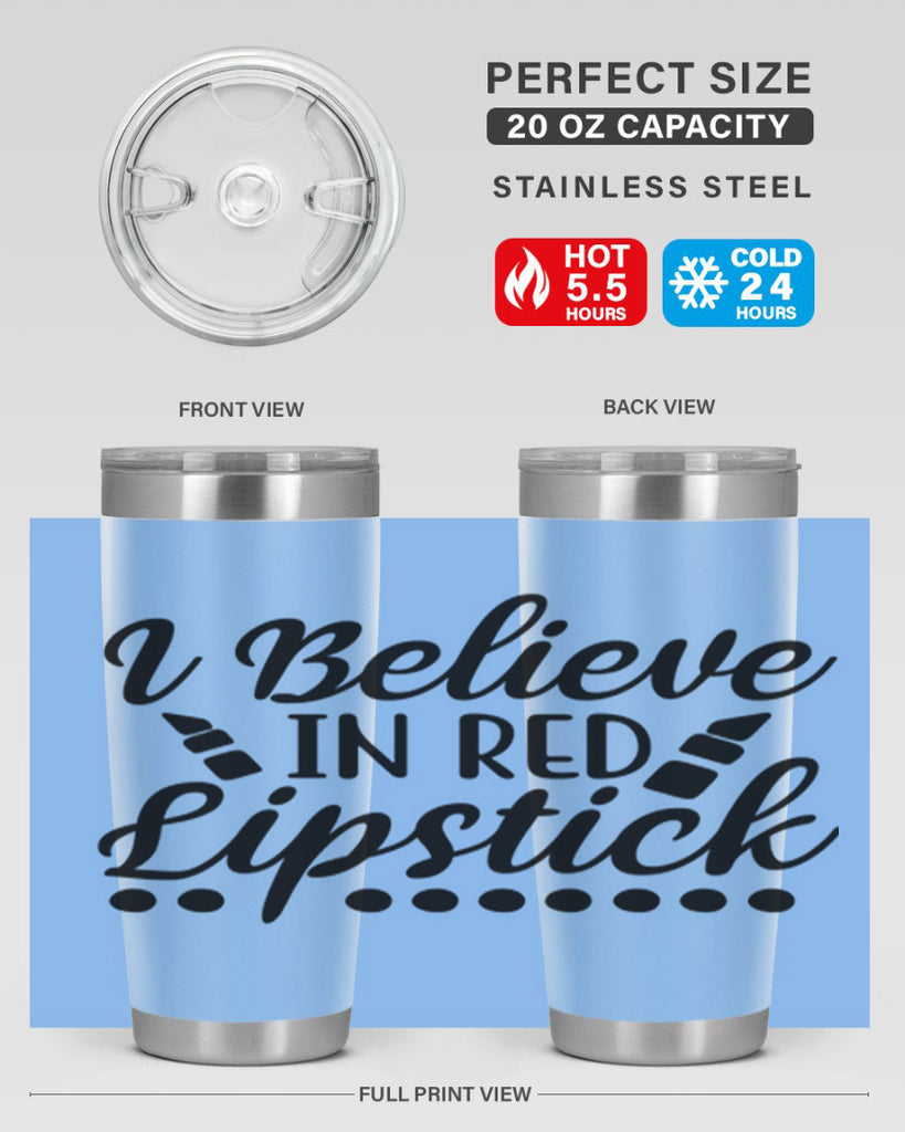 I Believe In Red Lipstick 106#- fashion- Cotton Tank