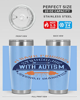 I have friends struggling with autism juvenile diabetes Style 32#- diabetes- Tumbler